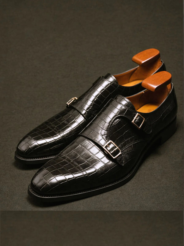 Lysander Toe Cap Monk Straps