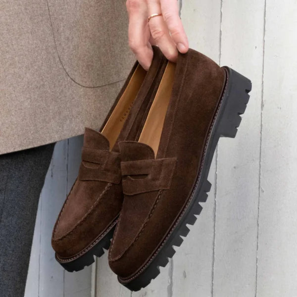 Brown Suede Belize Royal Ascot Penny Loafers