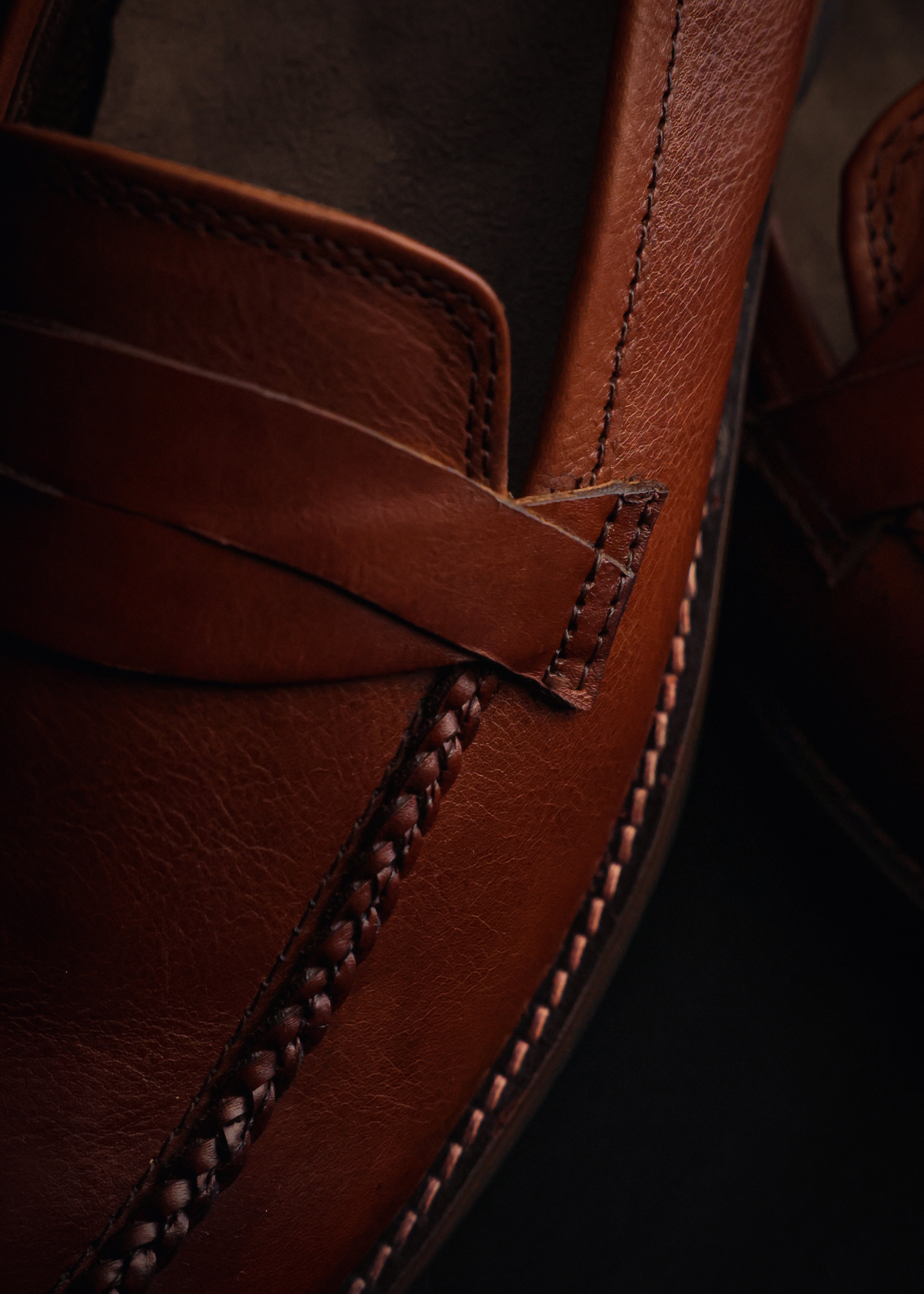 Dark brown formal loafers