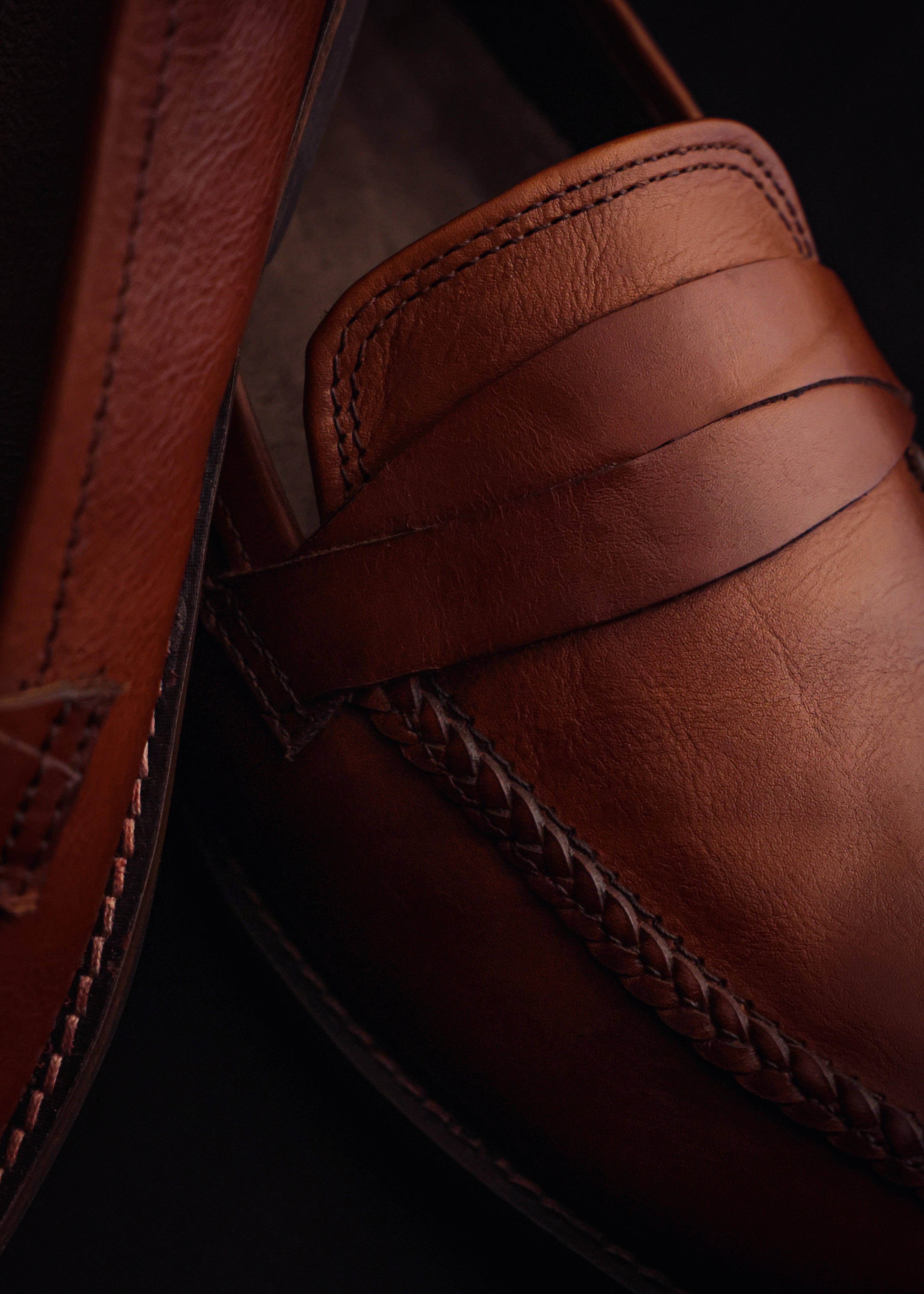 Dark brown formal loafers