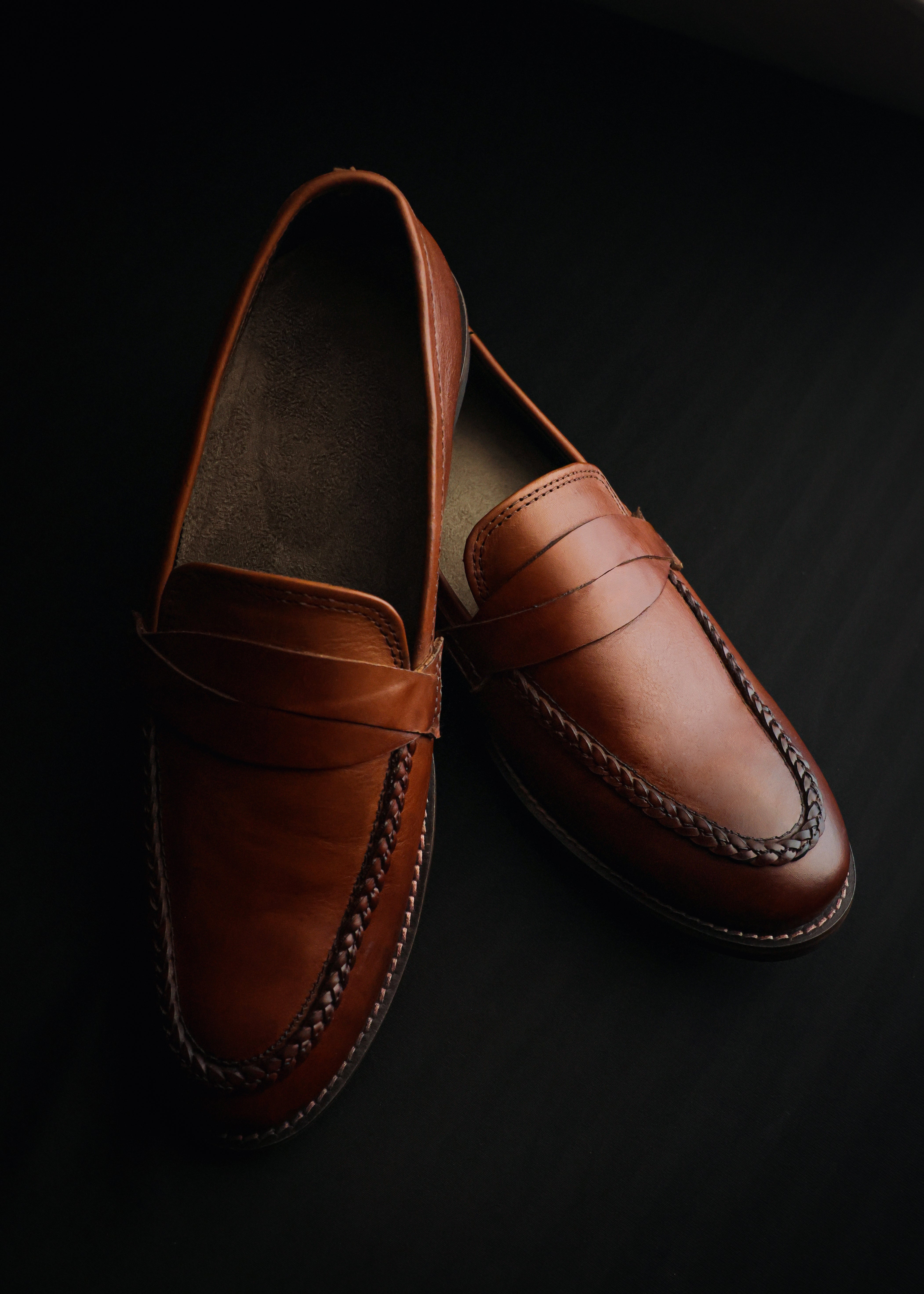 Dark brown formal loafers