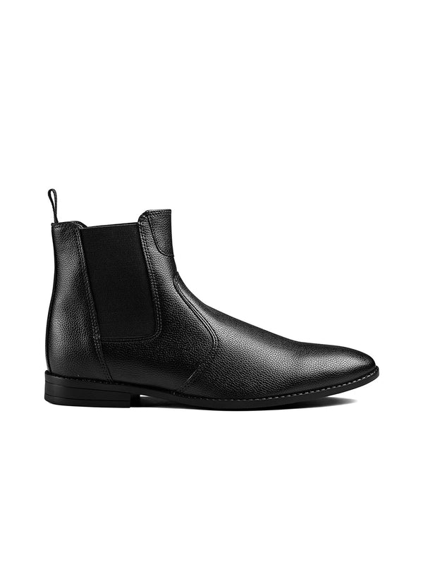 Obsidian Black Handcrafted Chelsea Milled Boots