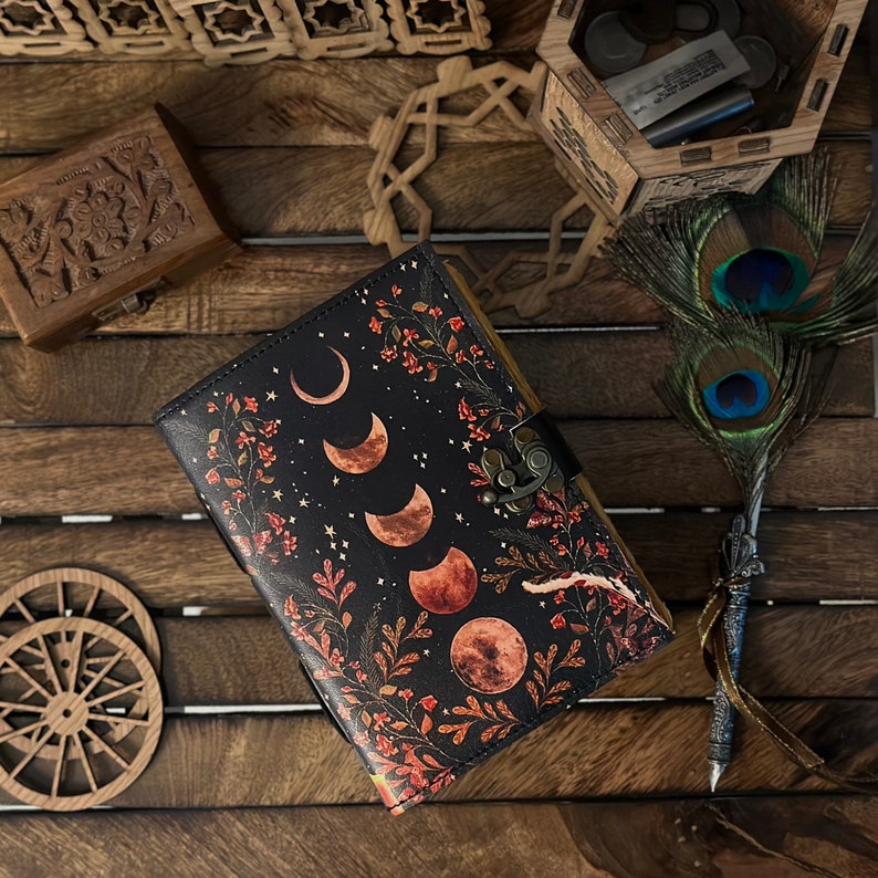 Moon Phase Artificial leather Diary